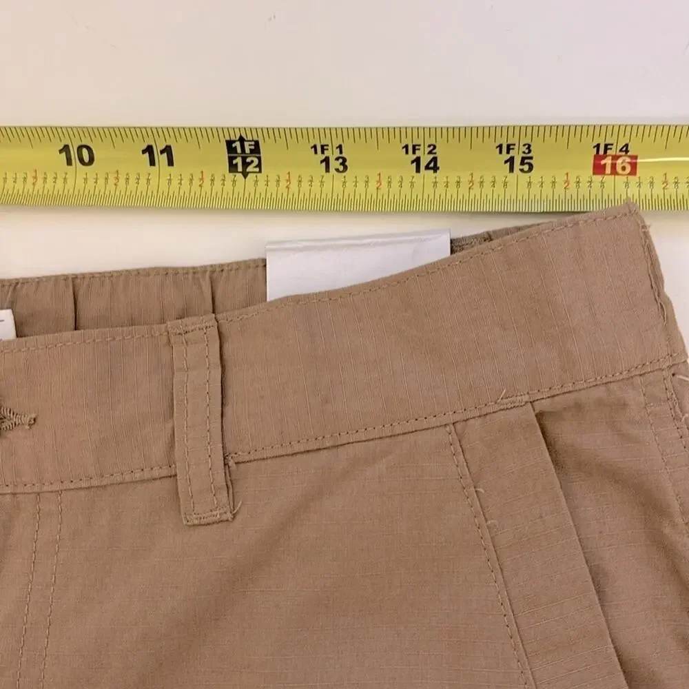 Cargo Shorts men’s BP Small Tan Front Side Pockets 2 Side Velcro Pockets Outdoor - Picture 8 of 13